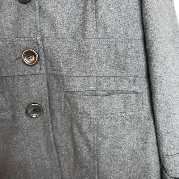 JACK by BB Dakota Gray Hooded Pea Coat Size Large - Picture 4 of 6